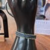 Bracelet Artemesia Lunaris foncé bleu argenté, bijou femme Valdyria à l’élégance intemporelle inspirée des cycles lunaires